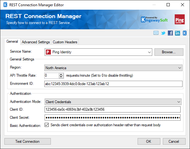 SSIS REST Ping Identity Connection Manager